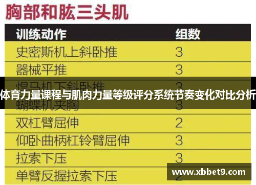 体育力量课程与肌肉力量等级评分系统节奏变化对比分析